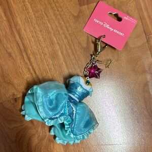 NWT Disney Tokyo Disneyland Japan Jasmine Dress Keychain Bag Charm